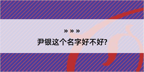 尹银这个名字好不好?