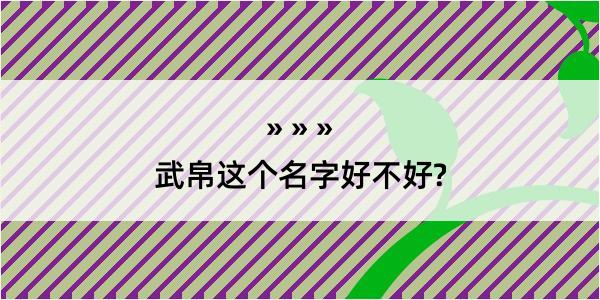 武帛这个名字好不好?