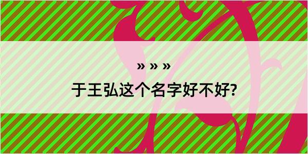 于王弘这个名字好不好?