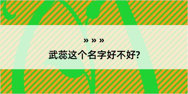 武蕊这个名字好不好?