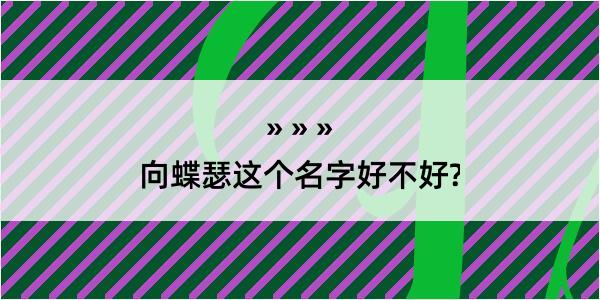 向蝶瑟这个名字好不好?