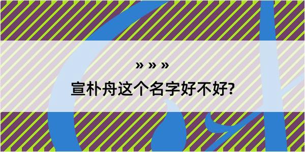 宣朴舟这个名字好不好?