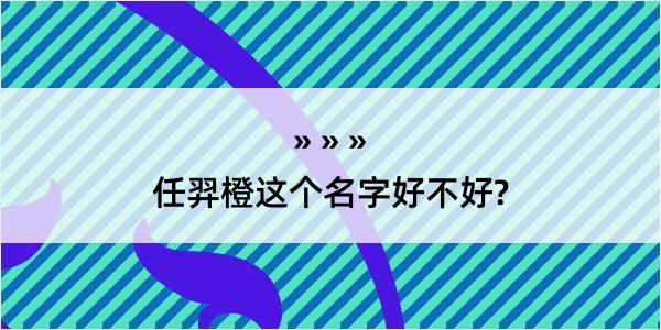 任羿橙这个名字好不好?