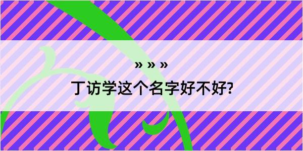 丁访学这个名字好不好?