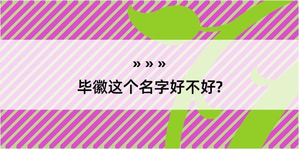 毕徽这个名字好不好?