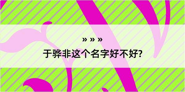 于骅非这个名字好不好?