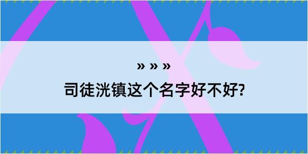 司徒洸镇这个名字好不好?