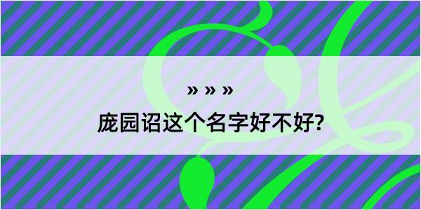 庞园诏这个名字好不好?