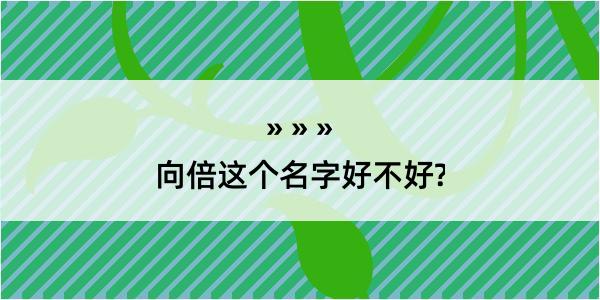 向倍这个名字好不好?