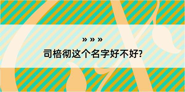 司棓彻这个名字好不好?