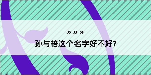 孙与棓这个名字好不好?