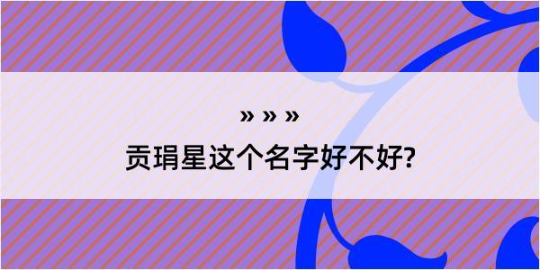 贡琄星这个名字好不好?