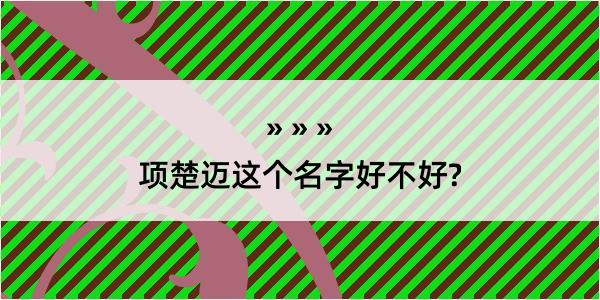 项楚迈这个名字好不好?