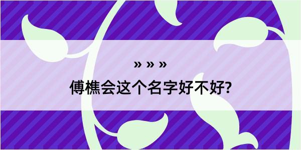 傅樵会这个名字好不好?