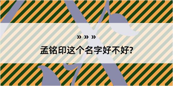 孟铭印这个名字好不好?