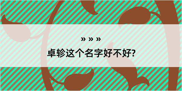 卓轸这个名字好不好?