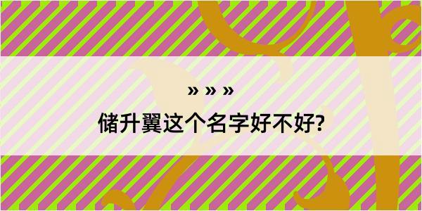 储升翼这个名字好不好?