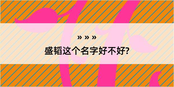 盛韬这个名字好不好?