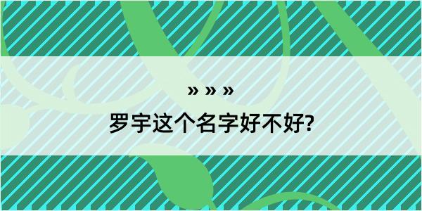 罗宇这个名字好不好?