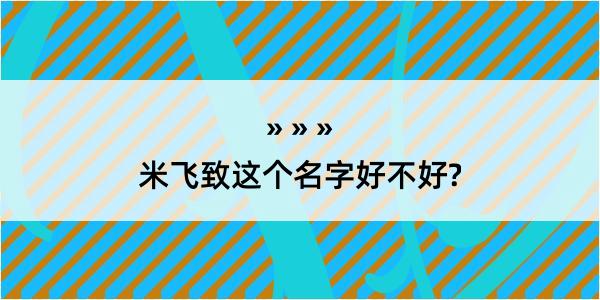 米飞致这个名字好不好?