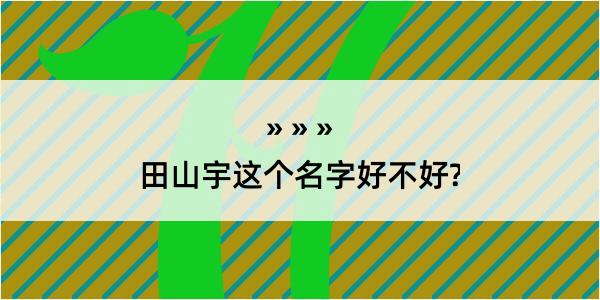 田山宇这个名字好不好?