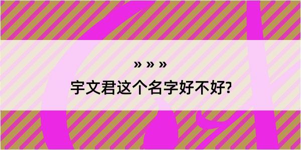 宇文君这个名字好不好?