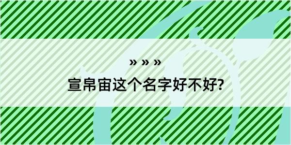 宣帛宙这个名字好不好?