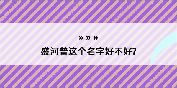 盛河普这个名字好不好?