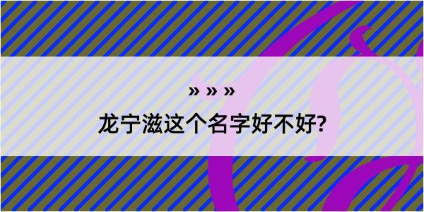 龙宁滋这个名字好不好?