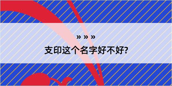 支印这个名字好不好?