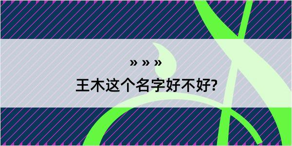 王木这个名字好不好?