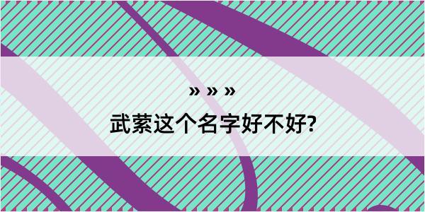 武萦这个名字好不好?