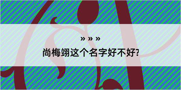 尚梅翊这个名字好不好?