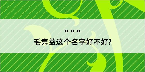 毛隽益这个名字好不好?