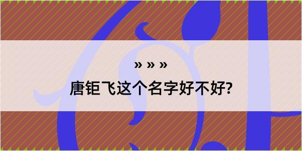 唐钜飞这个名字好不好?