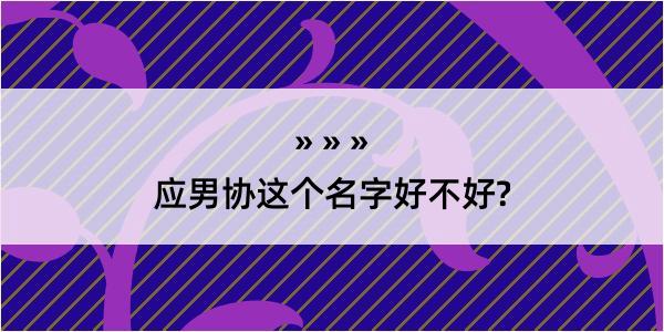 应男协这个名字好不好?