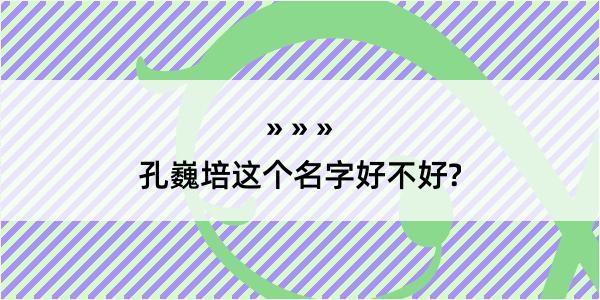 孔巍培这个名字好不好?