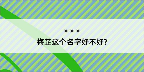 梅芷这个名字好不好?