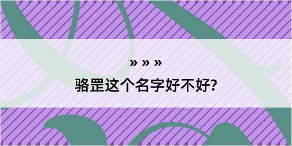 骆罡这个名字好不好?