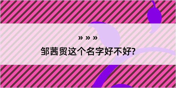 邹茜贸这个名字好不好?