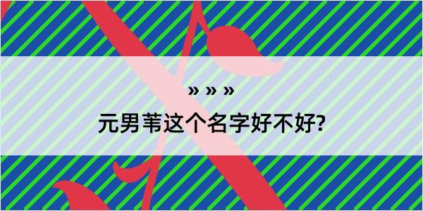 元男苇这个名字好不好?