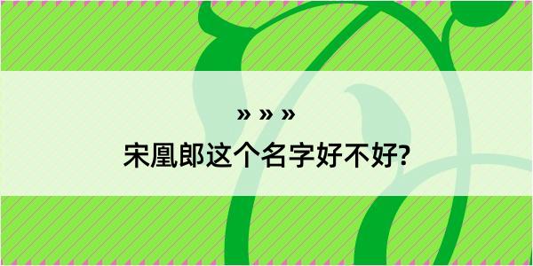 宋凰郎这个名字好不好?