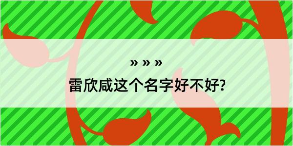 雷欣咸这个名字好不好?