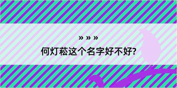 何灯菘这个名字好不好?