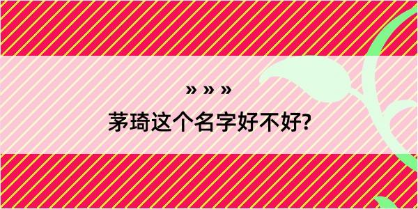 茅琦这个名字好不好?