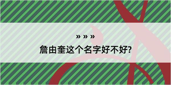 詹由奎这个名字好不好?