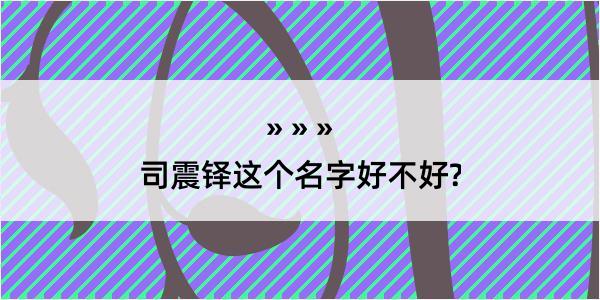 司震铎这个名字好不好?