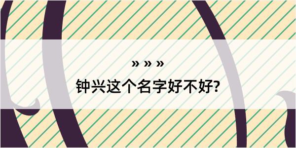 钟兴这个名字好不好?