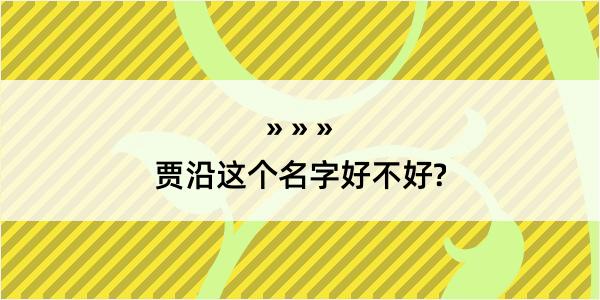 贾沿这个名字好不好?