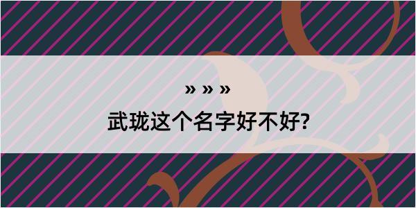 武珑这个名字好不好?